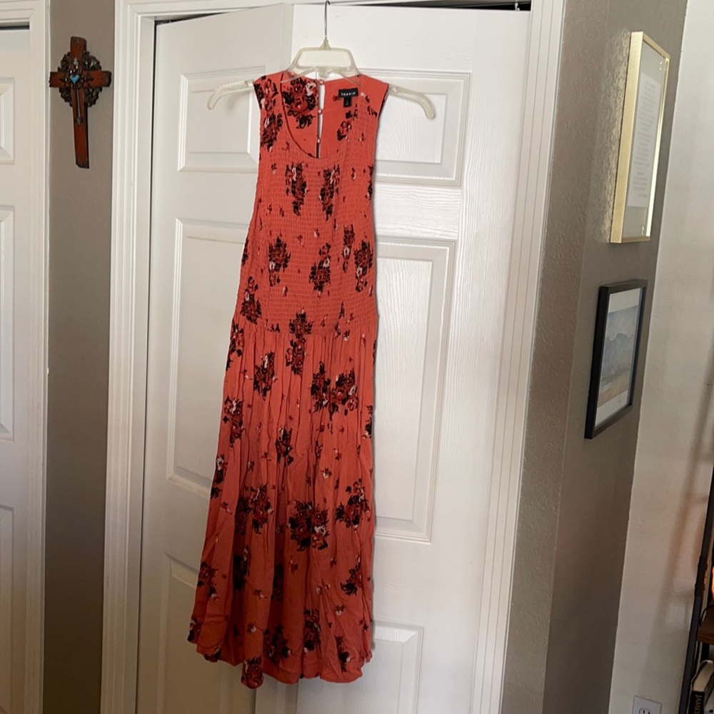Torrid floral midi dress-high neck